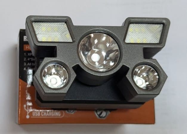 LED фенер за глава с 4 режима на работа и USB зарядно гнездо