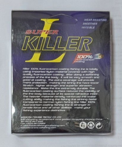 Опаковка на риболовно влакно KILLER Super Strong с флуорокарбоново покритие, 100 метра, диаметър 0.60 мм.1
