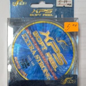 Опаковка на риболовно влакно Sako XPS Soft Feel Extra Strong с диаметър 0.14 мм и дължина 100 м в син дизайн