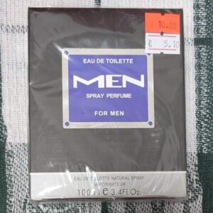 Мъжки парфюм MEN Eau de Toilette – 100 мл в черна кутия със син етикет. Тоалетна вода за мъже, подходяща за ежедневна употреба.