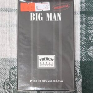 Мъжки парфюм BIG MAN – тоалетна вода 100 мл, в черна кутия с бял надпис. French Style Parfum.