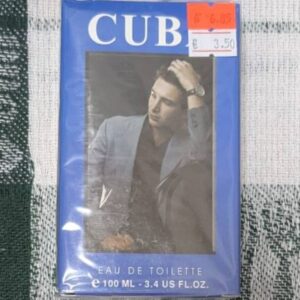 CUBA Eau de Toilette – мъжки парфюм 100 мл в синя кутия със снимка на мъж в костюм.