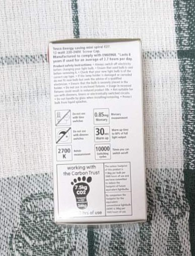 Енергоспестяваща крушка 12W = 58W, E27, 220V - Image 3