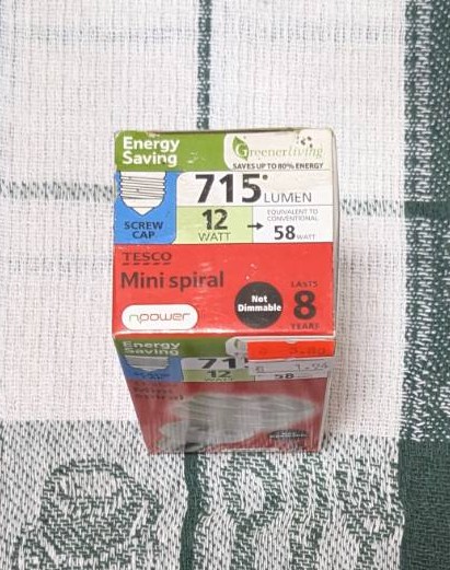 Енергоспестяваща крушка 12W = 58W, E27, 220V - Image 4
