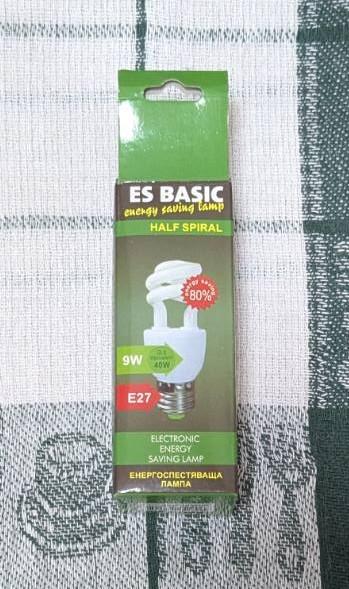 Енергоспестяваща крушка 9W = 40W, E27, 220V - Image 3