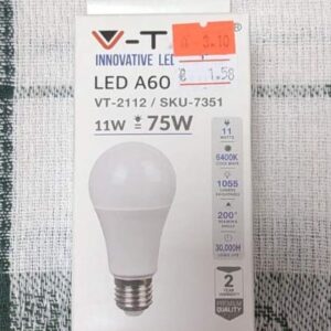 LED крушка V-TAC A60 11W = 75W, E27, 220V
