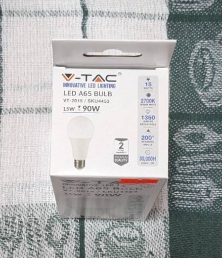LED крушка V-TAC A65 15W = 90W, E27, 220-240V - Image 5