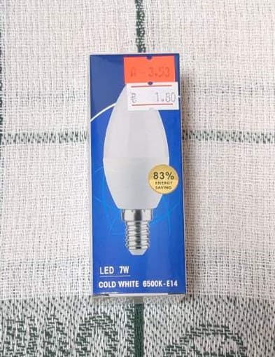 LED крушка 7W = 50W, E14, 220V
