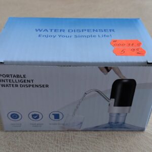 Електрическа помпа за вода Water Dispenser MX-801 в кутия, подходяща за бутилки и туби с вода.
