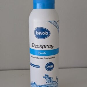 bevola Deospray Fresh 200 ml е дезодорант спрей със свеж аромат, обозначена 24-часова защита и 0% алуминиеви соли.