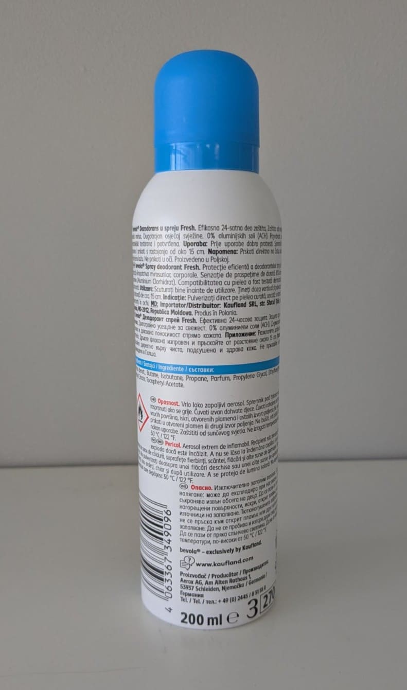 Дезодорант спрей bevola Fresh 200 ml – 24 часа свежест - Image 2