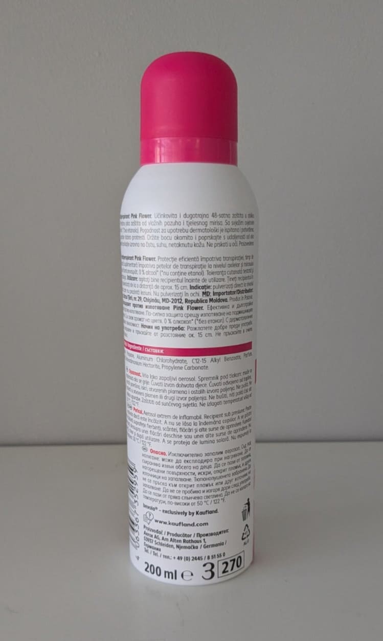 Антиперспирант спрей bevola Pink Flower 200 ml - Image 2
