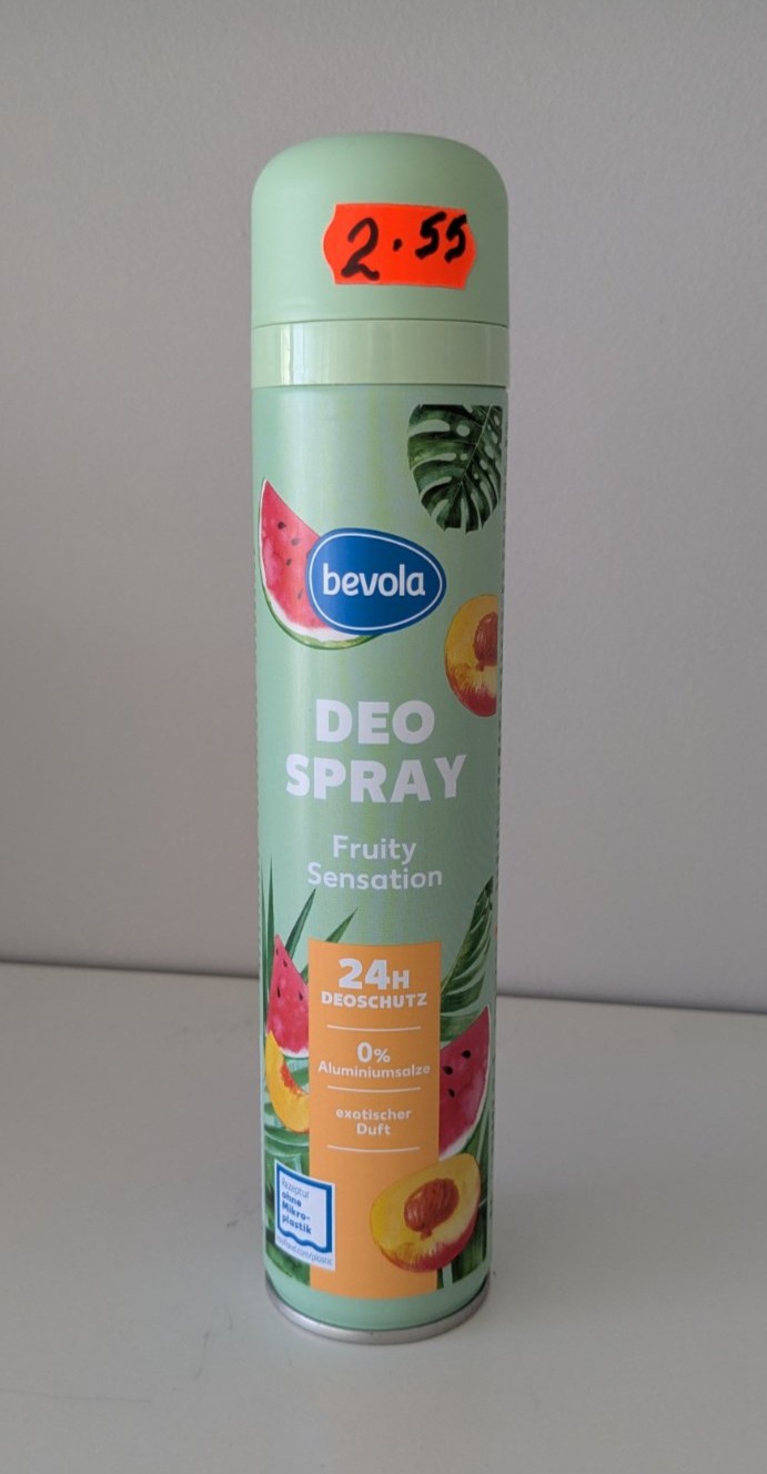 Дезодорант bevola Fruity Sensation 200 ml с 24 часа защита и 0% алуминиеви соли