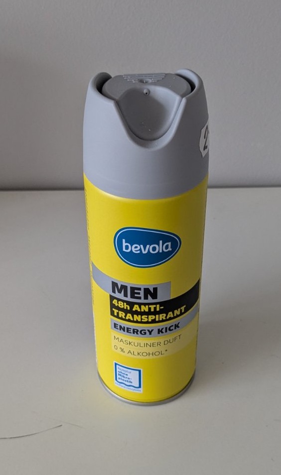 Мъжки антиперспирант bevola Men Energy Kick 200 ml с 48 часа защита